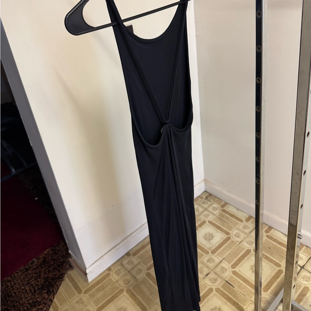 H&M Backless strappy midi dress Black